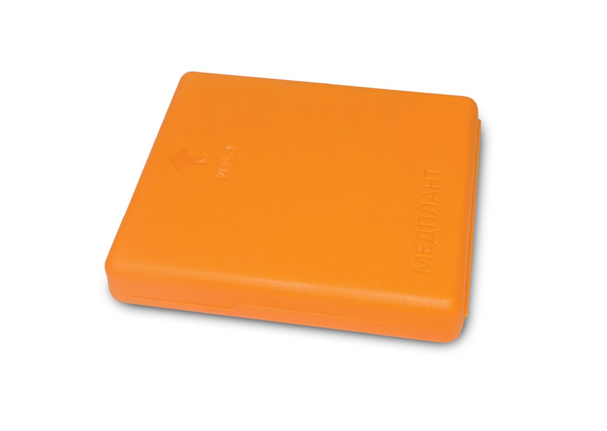 Plastic ampoule case АP-5, orange colour