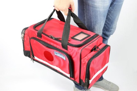 Medical bag of general use SMU-02 (red) for resuscitation pediatric set NIP-01-"Medplant"